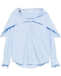 7 For All Mankind - Draped High Neck Shirt - Lyst
