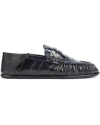 Saint Laurent - Le Loafer Logo Plaque Slip-On Loafers - Lyst