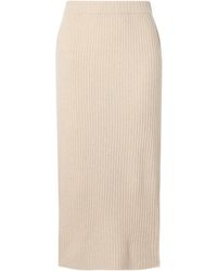 Co. - Ribbed Wool-Blend Midi Skirt - Lyst