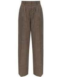 Officine Generale - Pleated Wide-Leg Trousers - Lyst