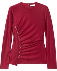 Rabanne - Button-Decorated Pleated Top - Lyst
