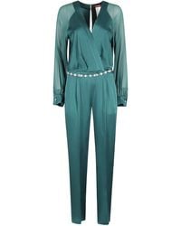 Max Mara - Studio Embellished Belted Long-Sleeved Jumpsuit - Lyst