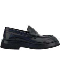 Santoni - Patent Leather Penny Loafers - Lyst