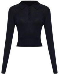 Givenchy - Collared Long-Sleeve Polo Shirt - Lyst