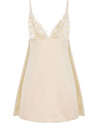 Elisabetta Franchi - 3D Flowers Duchesse Satin Dress - Lyst
