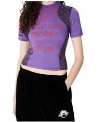 Marine Serre - Regenerated Graphic Jersey Baby Fit T-Shirt - Lyst