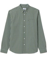 Lacoste - Regular-Fit Plaid Poplin Shirt - Lyst