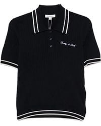 Sporty & Rich - Cable-Knit Short-Sleeve Polo Top - Lyst