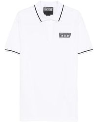 Versace - Logo-Print Polo Shirt - Lyst