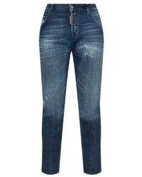 DSquared² - Straight Leg Distressed Jeans - Lyst