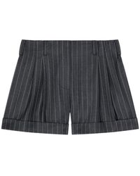 Givenchy - Double Pleat Striped Shorts - Lyst