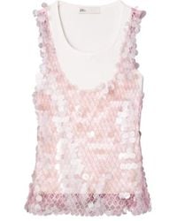 Tory Burch - Sequin Mesh Top - Lyst
