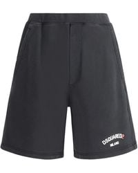 DSquared² - Logo-Printed Elasticated Waistband Shorts - Lyst
