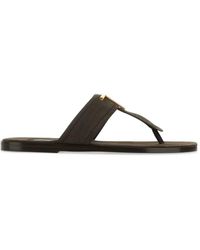 Tom Ford - Logo Plaque Thong Slippers - Lyst