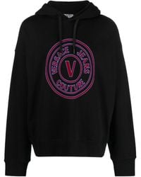 Versace Jeans Couture - Couture Logo Printed Drawstring Hoodie - Lyst