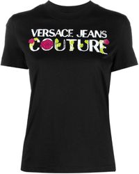 Versace Jeans Couture - Logo-Print Short-Sleeved T-Shirt - Lyst
