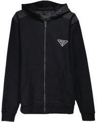 Prada - Long-Sleeved Hooded Casual Jacket - Lyst