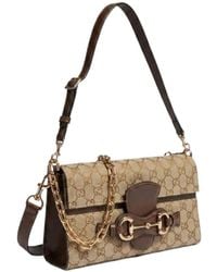 Gucci - Horsebit Ristretto Medium Shoulder Bag - Lyst