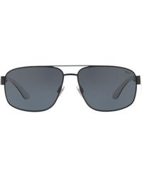 Polo Ralph Lauren - Rectangle-Frame Metal Sunglasses - Lyst