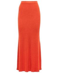 Gabriela Hearst - Epper Ribbed Knit High-Waisted Midi Skirt - Lyst