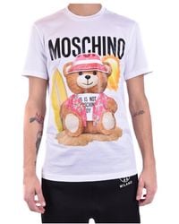 Moschino - Teddy Bear Printed Crewneck T-Shirt - Lyst