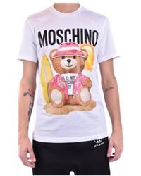 Moschino - Teddy Bear Printed Crewneck T-Shirt - Lyst