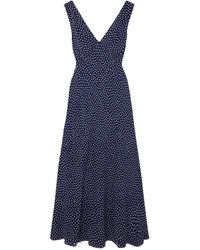 RIXO London - V-Neck Sleeveless Dress - Lyst