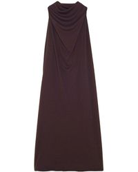 Lanvin - Logo Plaque Scarf Dress - Lyst