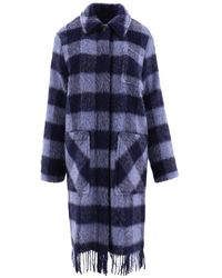 Woolrich - Check Pattern Fringed Overshirt - Lyst
