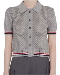 Thom Browne - Short Sleeved Buttoned Cardigan - Lyst