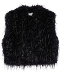 forte_forte - Feather-Effect Sleeveless Jacket - Lyst