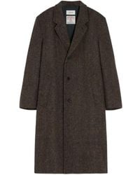 Lemaire - Single-Breasted Herringbone-Tweed Coat - Lyst