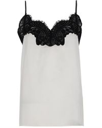 Co. - Lace Trim Silk Camisole Top - Lyst