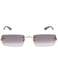 Cartier - Frameless Rectangular Sunglasses - Lyst