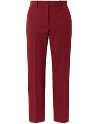 JOSEPH - Coleman Cropped Stretch-Twill Straight-Leg Pants - Lyst