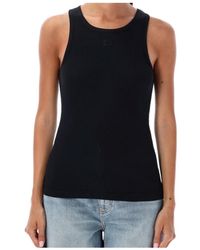 Ganni - Round Neck Sleeveless Vest - Lyst