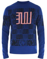 KENZO - Round Neck Knitted Sweater - Lyst