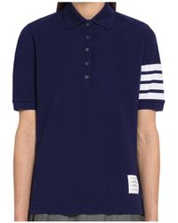 Thom Browne - 4-Bar Short Sleeved Polo Top - Lyst