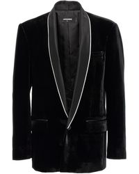DSquared² - Single-Breasted Tailored Velvet Blazer - Lyst