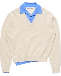 Acne Studios - Layered V-Neck Jumper - Lyst