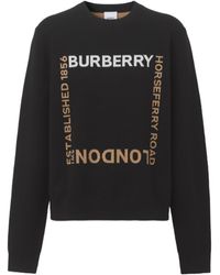 Burberry - Intarsia-Knit Logo Square Jumper - Lyst