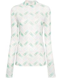 CASABLANCA - Ping Pong Mesh Top - Lyst