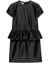 Prada - Duchesse Silk Mini-Dress - Lyst