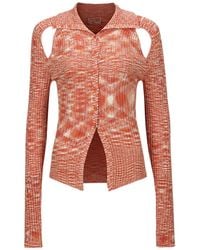 ANDERSSON BELL - Rozy Cut-Out Ribbed-Knit Cardigan - Lyst