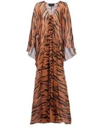Adriana Degreas - X Sabine Getty Printed Silk Kaftan - Lyst