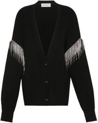 Sportmax - Detachable Sleeved Fringe Embellished Cardigan - Lyst