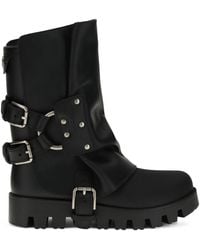 Dolce & Gabbana - Buckle Detailed Ankle Boots - Lyst
