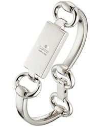 Gucci - Horsebit Motif Bangle Bracelet - Lyst