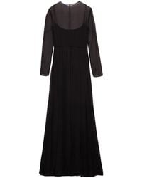 Prada - Long Silk Chiffon Dress - Lyst