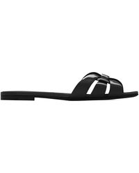 Saint Laurent - Tribute Slip-On Mules - Lyst